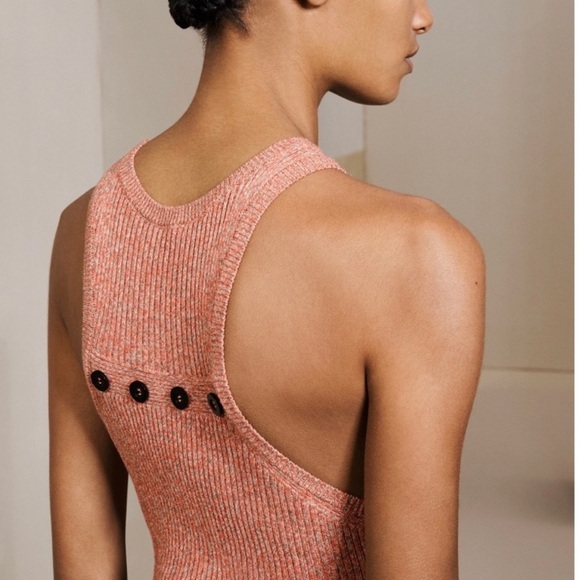 Zara SRPLS Ribbed Button Knit Dress - Picture 4 of 13